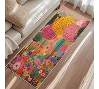 Tapis Pois, Tapis Entree Abstrait Arbresfleur, Rugs 40x60cm pour Chambre Passage Sortie Carpet Poils Ras Antidérapant Lavable en Machine