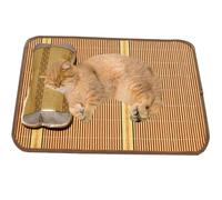 Tapis Polyvalent For Animaux De Compagnie - Coussin De Confort À Double Usage For Chiens Et Chats, Côtés En Bambou Et Polaire Douce, Idéal For La Maison, La Cage Ou La Voiture, Facile À Nettoyer(S)