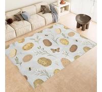 Tapis Pomme de Terre Enfant 60x90 cm Imitation Cachemire Tapis Papillon 3D Imprimé Motif Fond Silencieux Lavable Nettoyage Sec ou Humide pour Couloir Spacieux Descente de Lit Moquette Chambre Rug