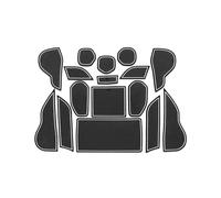 Tapis Porte-gobelet Antidérapant pour Rainure De Porte Voiture Autocollants Automobiles Accessoires D'intérieur pour Toyota pour Crown 2023(Wit)