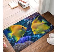 Tapis Porte Poissons-Anges Royaux Douces Tapis Entree Anti-Poussière Paillasson D'Entree pour Intérieur Patio Bureau 60X40Cm