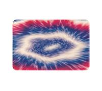 Tapis Porte Tie-Dye Bleu, Rouge Et Blanc Absorbant Tapis De Porte Durable Tappeto pour Jardin Bureau Maison 60X40Cm