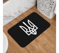 Tapis Porte Ukraine Tryzub Fier Ukrainien Antidérapant Extérieur Tapis Absorbant Paillasson D'Intérieur pour Chambre Couloir Patio 60X40Cm