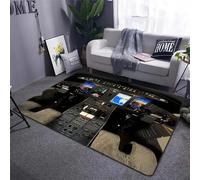 Tapis Poste De Pilotage d'avion 3D Imprimé Tapis Rond Salon Table Basse Tapis De Sol Tapis De Course Tapis De Chambre 80 X 160 Cm - Résistant Aux Taches, avec Support en Caoutchouc -85329069015