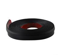 Tapis pour bande de bord pour une transition sans couture entre la moquette et le sol dur, bordure de seuil flexible en TPE pour une épaisseur de tapis de 10 mm, (5 m, noir)