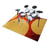 Tapis pour Batterie Acoustique Insonorisant Tapis de Tambour 140 x 120 cm Professionnel Rectangulaire Électronique Jazz kit de Batterie pour Basse Caisse Claire Instruments Accessoires Batterie