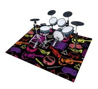 Tapis pour Batterie Acoustique Insonorisant Tapis de Tambour 160 x 120 cm Professionnel Rectangulaire Électronique Jazz kit de Batterie pour Basse Caisse Claire Instruments Accessoires Batterie