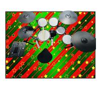 Tapis pour Batterie Acoustique Tapis de Batterie électronique Tapis Tambour antidérapant Tapis Insonorisé pour Grosse Caisse Batteries Caisse Claire Instruments de Musique Tapis de Sol 120 x 80 cm