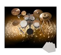 Tapis pour Batterie Acoustique Tapis de Tambour Insonorisé Tapis de batterie électronique Insonorisation, pour Piano, Salle de Disques Tapis de Sol pour Instruments de Musique Drum Mats 140 x 120 cm