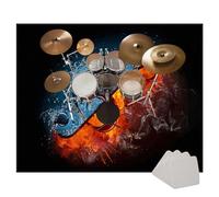 Tapis pour Batterie Acoustique Tapis de Tambour Insonorisé Tapis de batterie électronique Insonorisation, pour Piano, Salle de Disques Tapis de Sol pour Instruments de Musique Drum Mats 160 x 120 cm