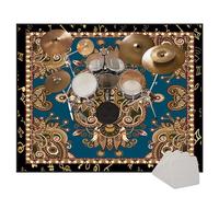 Tapis pour Batterie Acoustique Tapis de Tambour Insonorisé Tapis de batterie électronique Insonorisation, pour Piano, Salle de Disques Tapis de Sol pour Instruments de Musique Drum Mats 180 x 140 cm