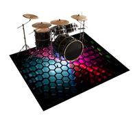 Tapis pour Batterie et Percussions Antidérapant & Insonorisé Tapis de Tambour, Tapis de Batterie Acoustique Tapis de Jazz, pour Grosse Caisse Claire et Autres Instruments de Musique 180 x 150 cm