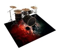 Tapis pour Batterie et Percussions Antidérapant & Insonorisé Tapis de Tambour, Tapis de Batterie Acoustique Tapis de Jazz, pour Grosse Caisse Claire et Autres Instruments de Musique 150 x 120 cm