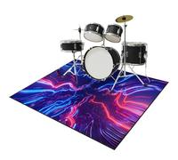 Tapis pour Batterie et Percussions - Tapis Batterie Acoustique Insonorisant - Antidérapant Tapis pour Batterie Electronique Grosse Caisse Instruments de Musique - Tapis de Tambour 180 x 150 cm