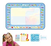 Tapis pour bloc de peinture à l'eau, tapis de dessin pour griffonnages à colorier sans chaos, griffonnage de peinture, grand tapis de gribouillage de 100 x 80 cm pour enfants