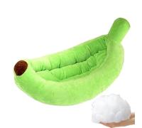 Tapis pour cage pour chat en forme de banane - Lit type banane pour chats | Maison de bateau en peluche pour animaux de compagnie, lit chaud à câliner | Tapis pour cages pour chiens et G