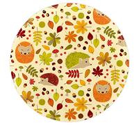 Tapis pour chambre à coucher, tapis antidérapant ultra-luxueux doux et épais pour chambre de bébé, tapis de décoration moderne pour chambre d'enfant,Feuilles d'automne Dessin animé Animal Hérisson