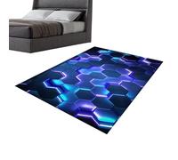 Tapis pour chambre à coucher, tapis lavable, tapis d'intérieur de chambre à coucher - Tapis de sol visuel, linge de lit lavable pour la maison pour créer un espace confortable pour lire, regarder