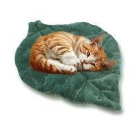 Tapis pour chat en forme de feuille en coton doux et chaud pour chats et petits animaux, portable, confortable, canapé, sol, maison, multifonctionnel, pratique, décoratif, facile à nettoyer