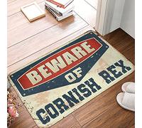Tapis pour chaussures par Door Beware of Cornish Rex Tapis d'intérieur Décoration d'automne Accessoires de bar (50 x 80 cm)