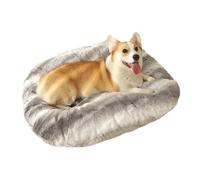 Tapis pour Chien en Peluche, Matelas pour Chien Ultra Doux Duveteux, Panier Chien Lavable avec Base Antidérapante, Coussin Animaux pour Chiens et Chats de Tout âge (Gris,L-75x60cm)
