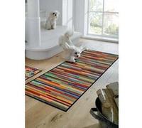Wash+Dry - Wash+Dry pièce - Surface nylon, Semelle 100% Caoutchouc Nitrile, 60x180cm, Mikado Stripes