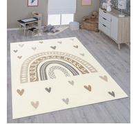 Tapis pour enfant - Paco Home - 200 cm Rond - Beige - Polypropylène - Lavable - Compatible chauffage au sol