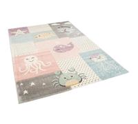 Tapis pour enfant - PERGAMON - Maui Kids - Monde sous-marin pastel - 80x150 cm - Velours souple