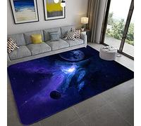 Tapis pour Enfants 3D Ciel Etoilé Univers Star Galaxie Tourbillon Tapis Salon Chambre Décoration Fille Garçon Adulte Moderne Antidérapant Tapis Rampant (Couleur 3,120×160 cm)