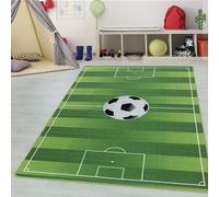 Tapis pour Enfants Motif Stade de Football, Lavable, pour garçons et Filles, pour Chambre d'enfant, Chambre de bébé, Salle de Jeux Taille: 100 x 150 cm, Couleur: Vert-2