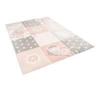 Tapis pour enfants - PERGAMON - Maui Kids - Velours souple - 120x170 cm - Coeurs Rose