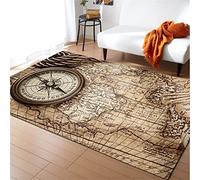 Tapis pour Enfants Tapis du Monde Animal Cartoon Flanelle Éponge Tapis Rampant Doux Grand Tapis de Salon World Map Tapis de Chambre Tapis de Cuisine Tapis de Paillasson (Couleur 3,100x150 cm)