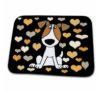 Tapis pour Entrée Jack Russell Terrier Et Cœur, Thème d'amour pour Les Animaux Mignons Lavable Paillasson Entree Facile À Nettoyer Paillasson Interieur Entrées pour La Chambre À Coucher