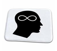 Tapis pour Entrée Science Infinity Mind, Conception De Texte Inspirant Absorbant Paillasson Entree Ramasse La Saleté Paillasson Interieur Entrées pour Porches Couloirs Hall D'Entrée