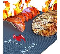 Tapis pour gril Barbecue KONA - Plaques ultra-résistantes et antiadhésives supportant 600 degrés (lot de 2) - Garantie 7 ans