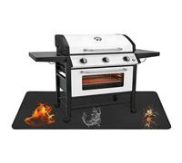 Tapis pour grillades extérieures,Tapis de Protection de l'herbe,Tapis pour cheminée intérieure,Tapis Anti feu Gril Ignifuge Double Face, Protecteur de Barbecue imperméable à l'huile (100x150cm)