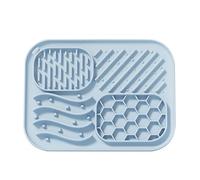 Tapis pour lécher les chiens, plateau d'alimentation en silicone, bol antidérapant, alimentation lente équipée, stabilité, accessoire d'enrichissement pour animaux de compagnie Qu