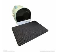 Tapis Pour LitièRe De Chat Tapis De LitièRe Pour Chat ImperméAble Et Facile à Nettoyer Capture Efficace De La LitièRe En Design Nid D'Abeille PréFéRé Par Les Amoureux Des Chats (40x50 cm,Noir)