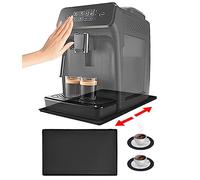 Tapis pour Machine à Café, Tapis en Silicone avec Rebord, 47 x 29 cm Tapis Machine à café, Antidérapant et étanche, Tapis pour Machine à Café, Robot Ménager + 2 Dessous de Verre