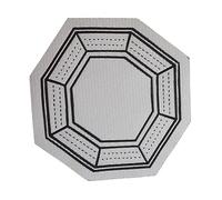 Tapis pour maison de poupées - Noir et argenté - En soie tissée double face - Accessoire moderne - Petit format