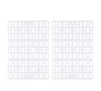 Tapis pour Pattes de Lapin, 2 Pièces en Plastique avec Languettes Fixes | Design Quadrillé Facile à Nettoyer, Protège les Pieds, Limite les Déplacements, pour Lapins et Cochons d’Inde