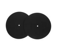 Tapis pour platine vinyle Tapis de disque vinyle longue durée, antidérapant, for la Protection des disques, augmente Friction, facile à installer, 2 pièces