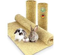 Tapis pour rongeurs 100 % chanvre - 100 x 50 cm - Épaisseur : 5 mm - Pour tous les types de petits animaux - Tapis de chanvre - Tapis de rongeur - Tapis de sol (1 pièce)