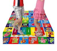 Tapis pour salle de jeux pour - Apprentissage précoce des alphabets, chiffres, animaux - Tapis de jeu doux pour garçons et filles - 120 x 80 cm - Pour la maison, la chambre à coucher, la salle