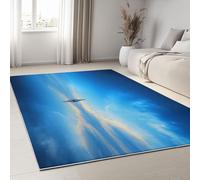 Tapis pour Salon 180 x 240 cm, Tapis Imprimé Surface L'Océan Reflets Art Photographie, Runner Doux à Poils Courts Paysage Minimaliste pour Chambre, Runner Lavables pour Salon, Couloir, Cuisine