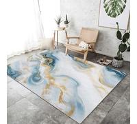 Tapis pour salon, imprimé marbre abstrait liquide, doux, antidérapant, à poils courts, style moderne, pour chambre, salon, cuisine, hall d'entrée, tapis de sol 160 x 230 cm