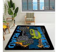 Tapis pour salon, motif monstre vert, camion, garçon, tapis d'intérieur antidérapant, ultra doux, pour chambre d'enfant, salle à manger, décoration d'intérieur, grande taille 1,5 x 1,9 m