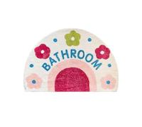 Tapis pour salon, salle de bain, demi-tapis de bain, joli tapis de bain de soleil, tapis de bain rétro, bohème, petit tapis coloré semi-rond coloré, lavable, chambre à coucher (C, taille unique)