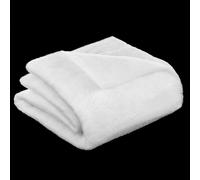 Tapis pour sapin de Noël carré Paillettes - L. 100 x l. 100 cm - Blanc