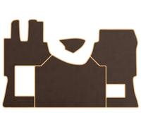 Tapis PRESTIGE LINE Mercedes ACTROS MP 4 à partir de 2011, MP 5 à partir de 2019 Cabine Large, Plancher Plat, siège Passager Non Suspendu (Brun)